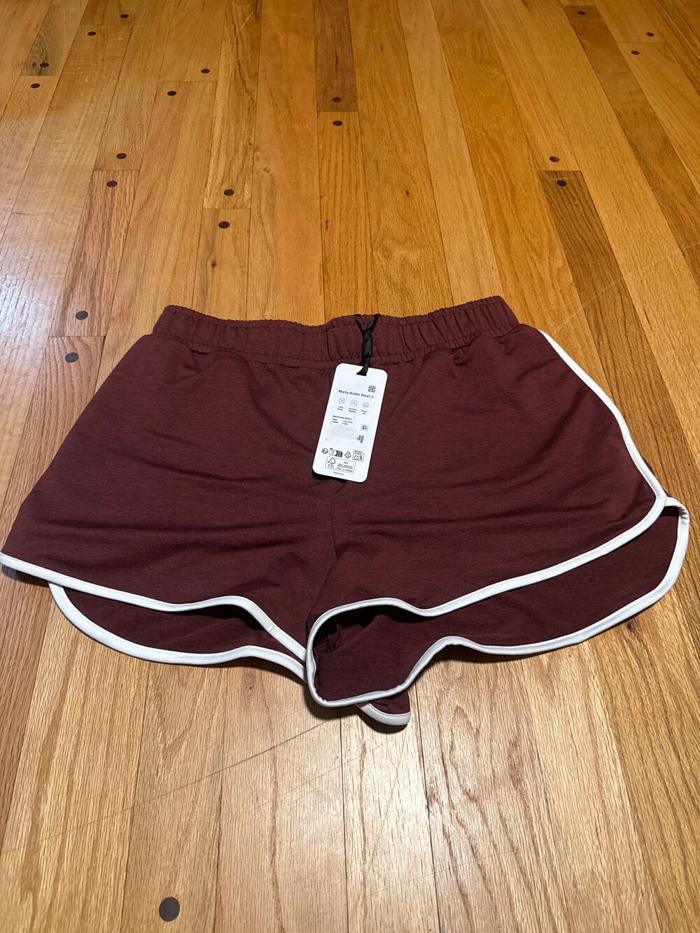 NEW Varley Marty Active Shorts Womens L Port Marl 3” Athletic Running NWT